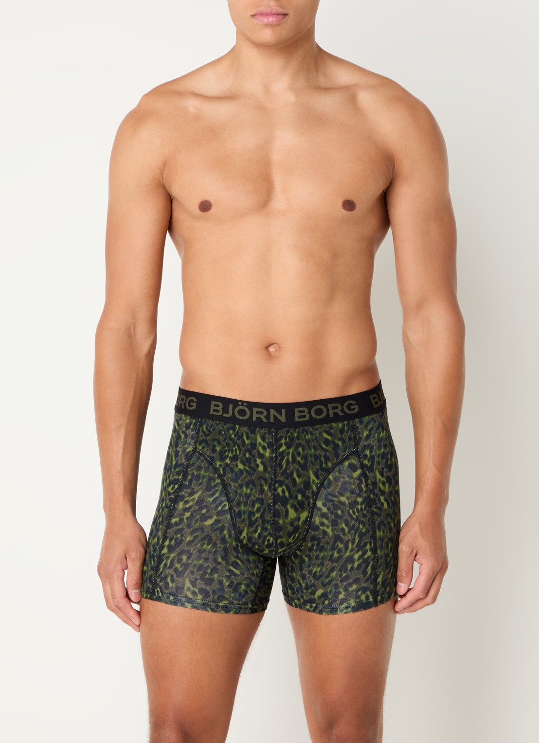 Björn Borg Boxershorts met logoband in 7-pack - voorkant 4 zwart