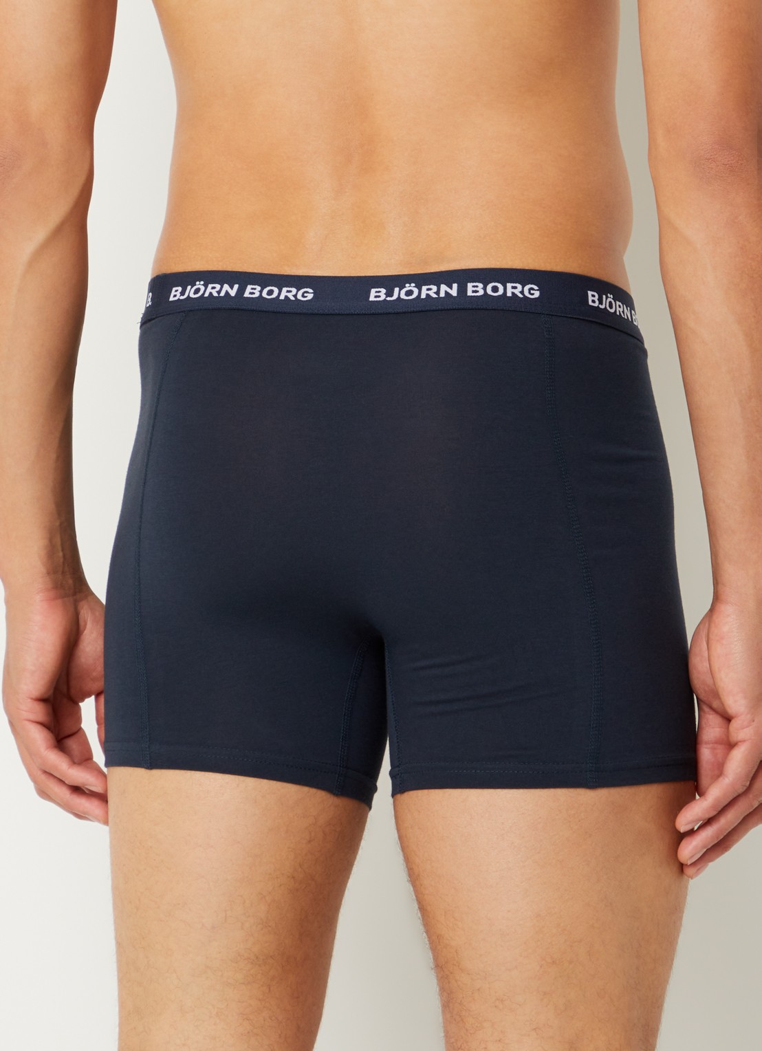 Björn Borg Boxershorts met logoband in 7-pack - achterkant 4 donkergroen