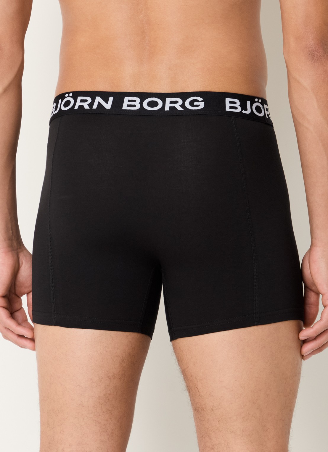 Björn Borg Boxershorts met logoband in 7-pack - achterkant 3 zwart