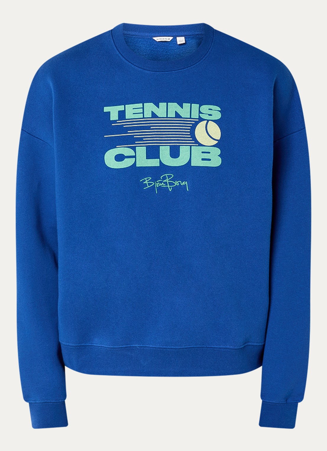 Björn Borg Boyfriend sweater met front- en backprint - voorkant 2 blauw