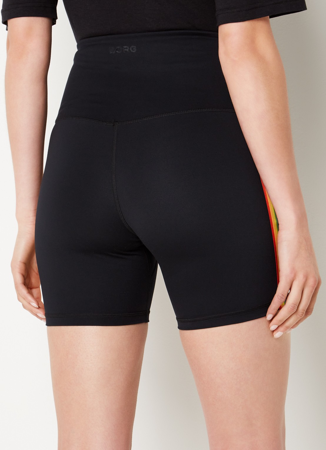 Björn Borg Fietsbroek met streepprint  - achterkant 5 zwart