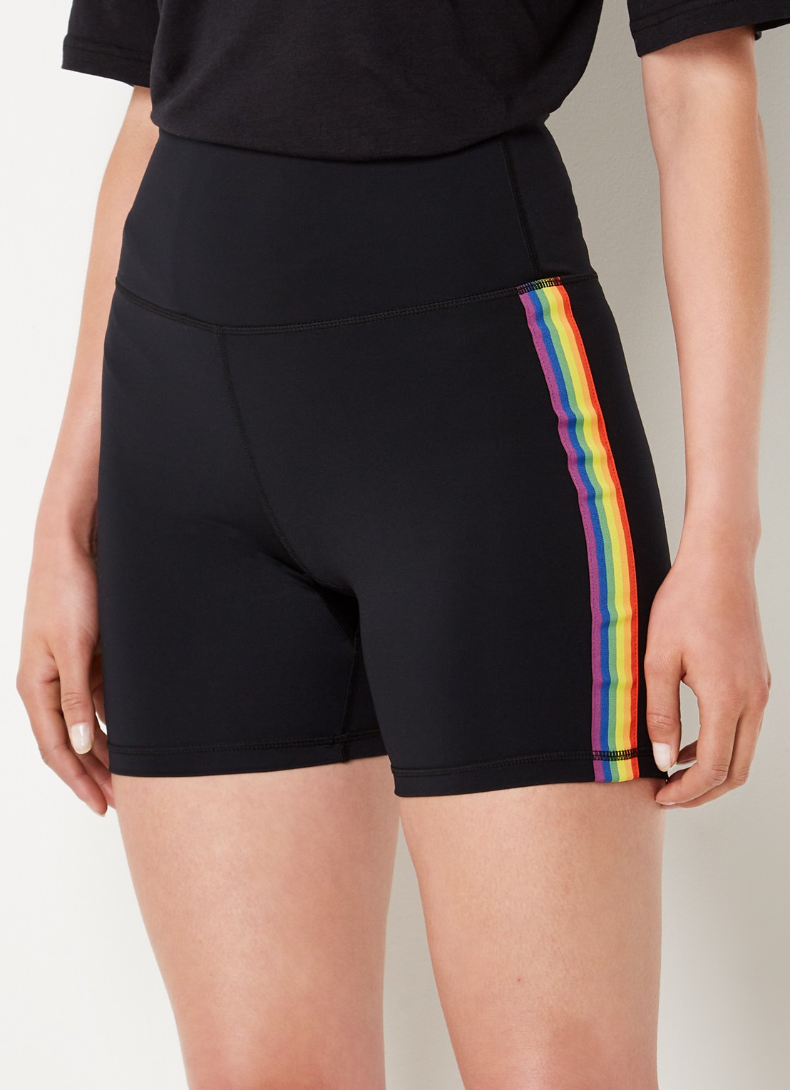 Björn Borg Fietsbroek met streepprint  - detail 3 zwart