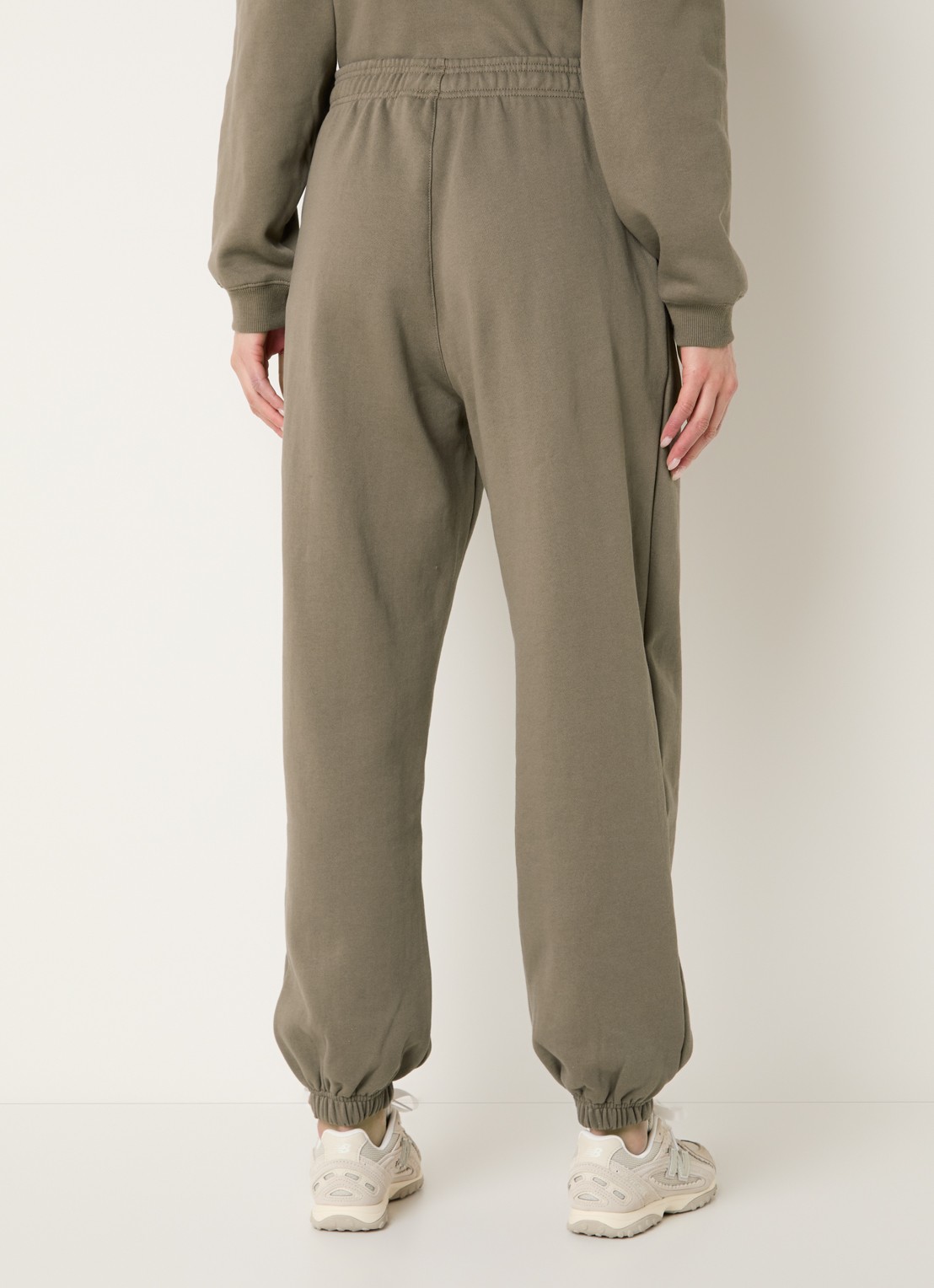 Björn Borg High waist tapered fit joggingbroek met steekzakken - achterkant lichtbruin