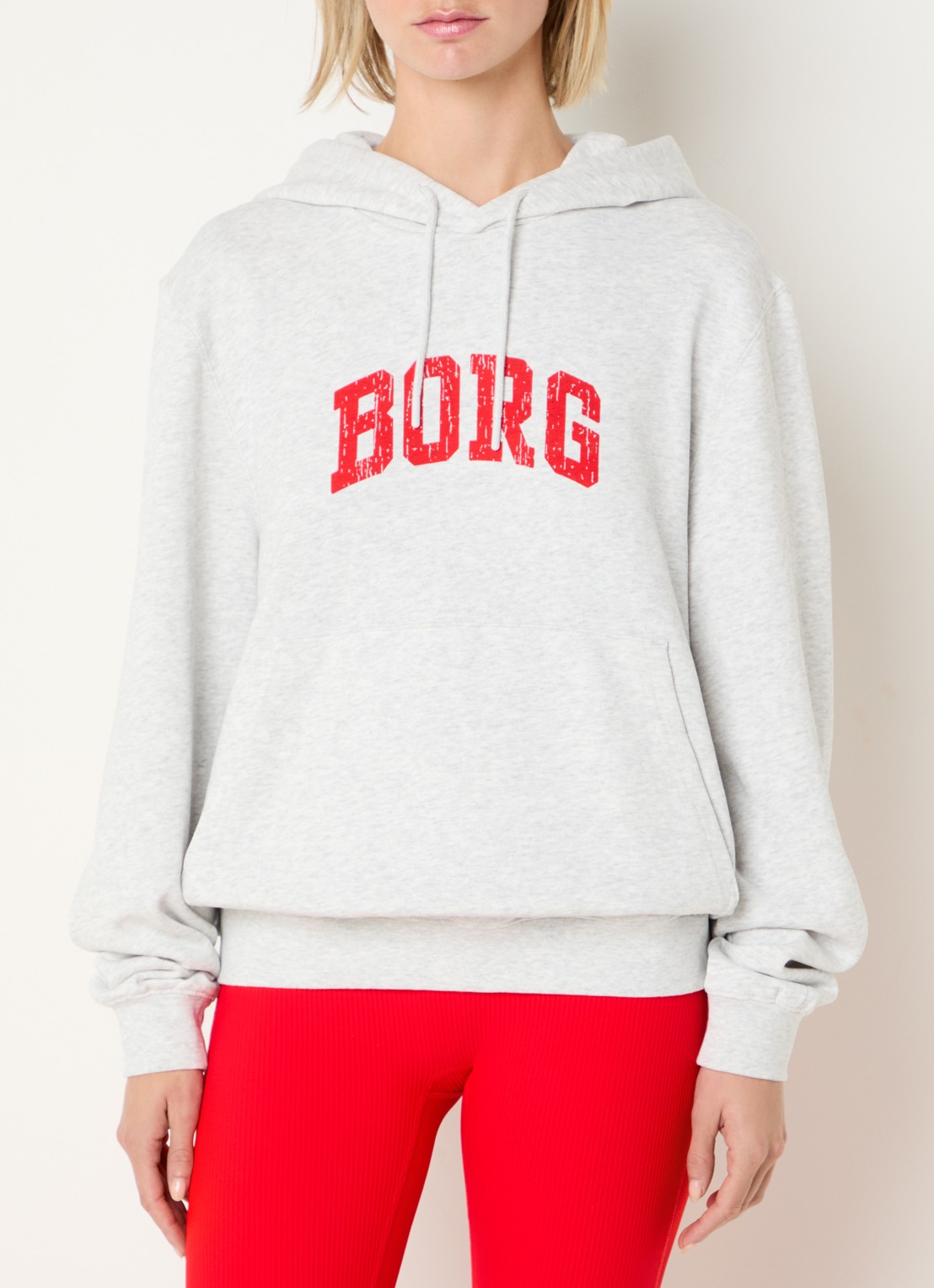 Björn Borg Hoodie met logo - achterkant grijs