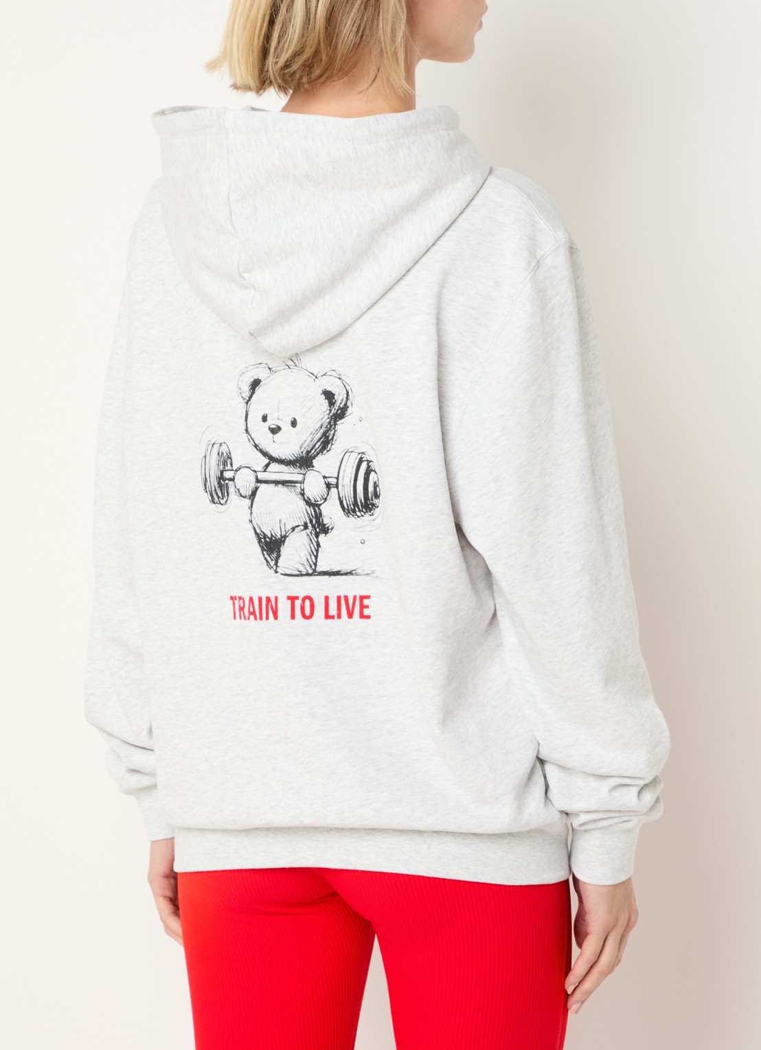 Björn Borg Hoodie met logo - detail 2 grijs