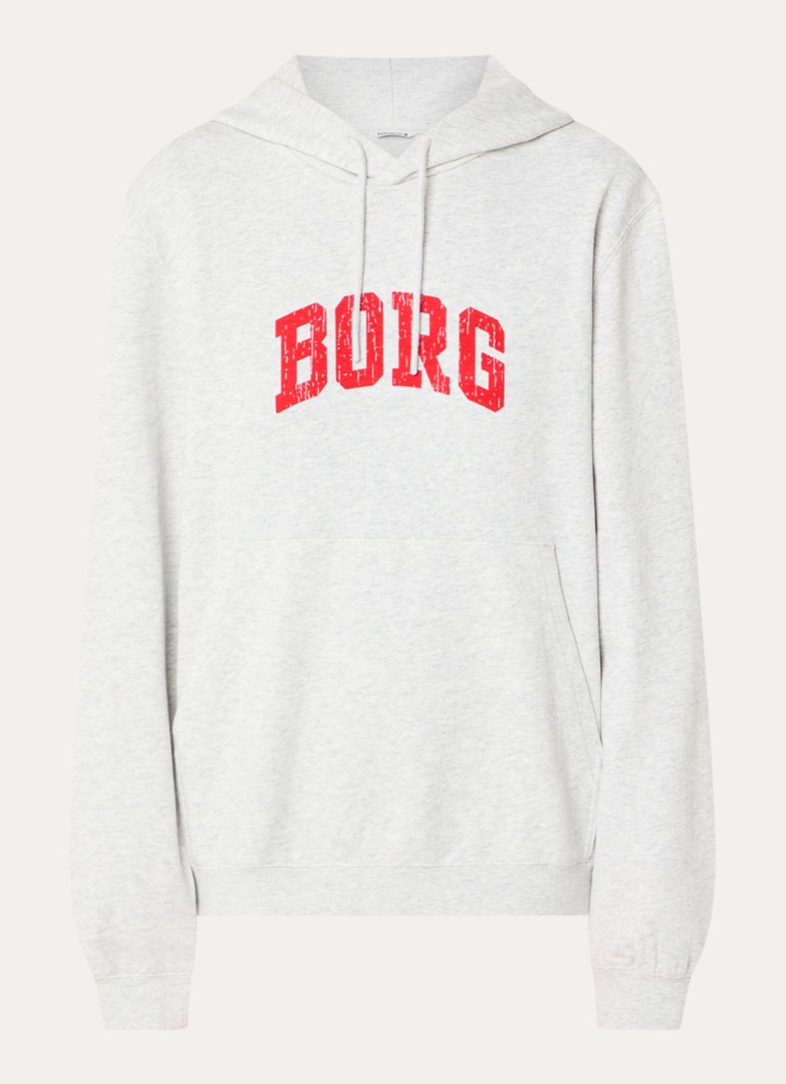 Björn Borg Hoodie met logo - voorkant 4 grijs