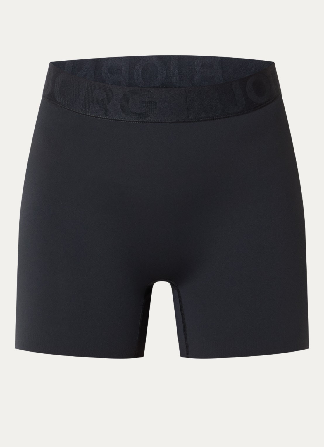 Björn Borg Mid waist slim fit shorts met logoband - voorkant zwart