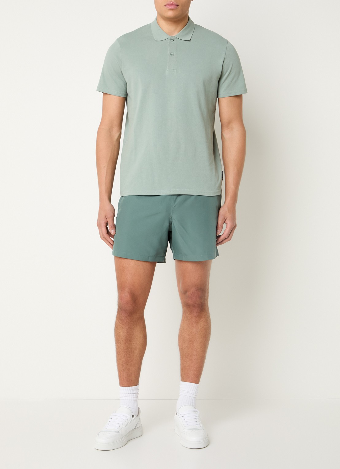 Björn Borg Regular fit polo van piqué katoen  - voorkant 4 olijfgroen