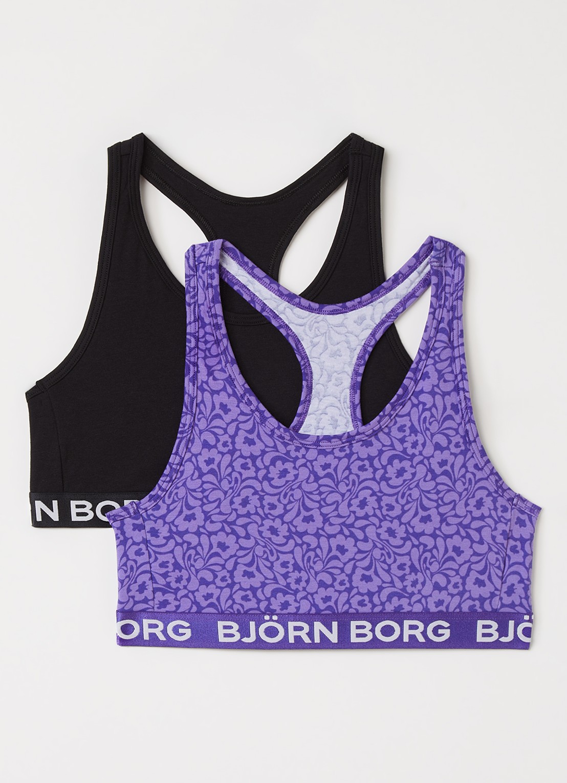 Björn Borg Sport bh in 2-pack - voorkant paars