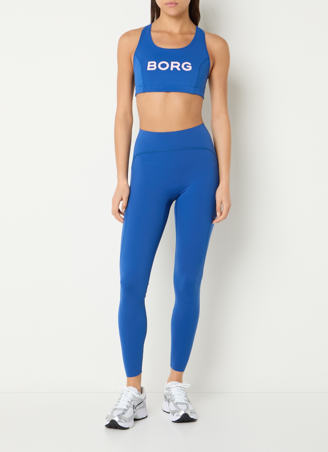 Björn Borg Sport bh met medium support en logo - voorkant 2 blauw