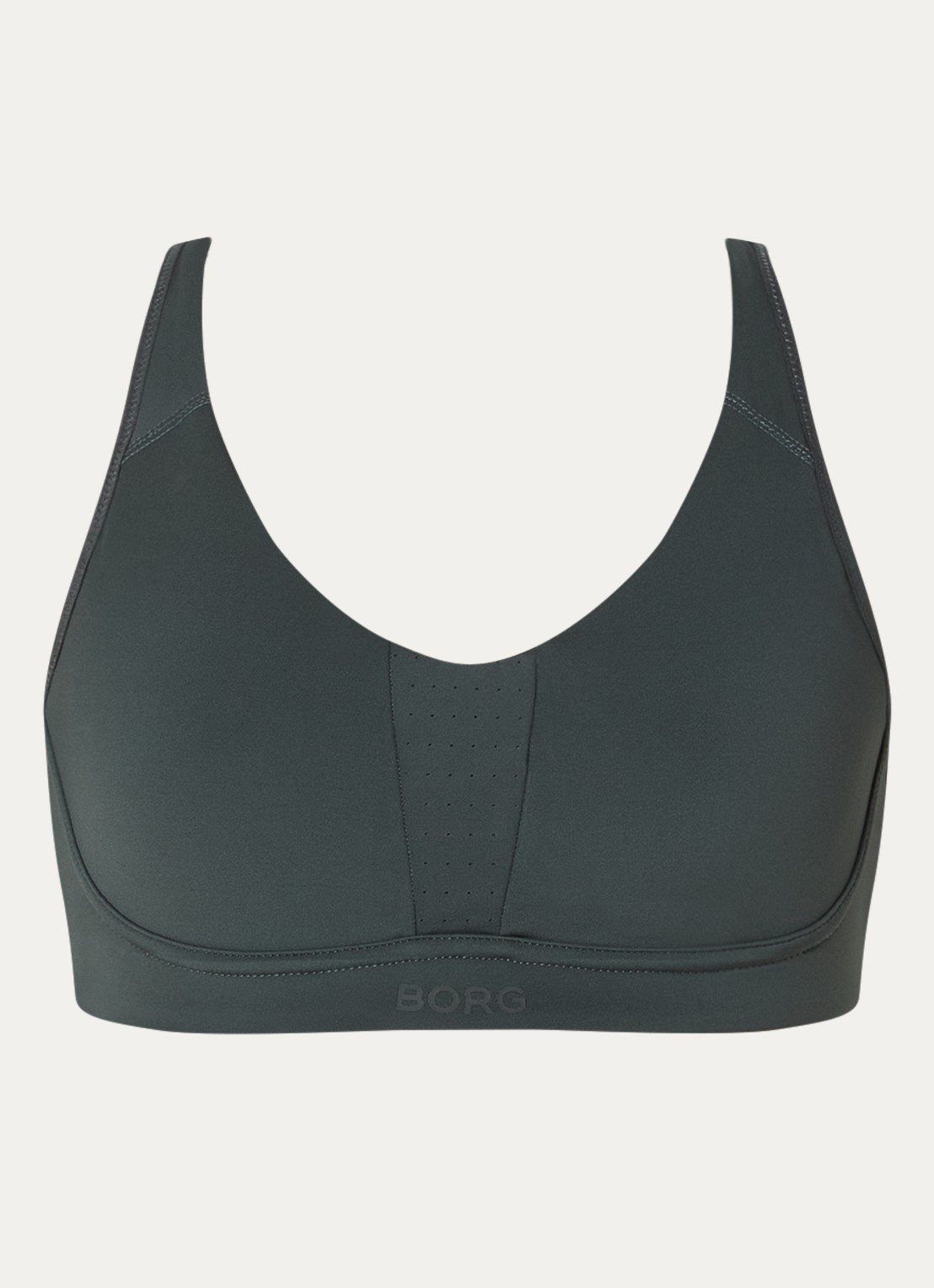 Björn Borg Sport bh met medium support - voorkant 2 bronsgroen