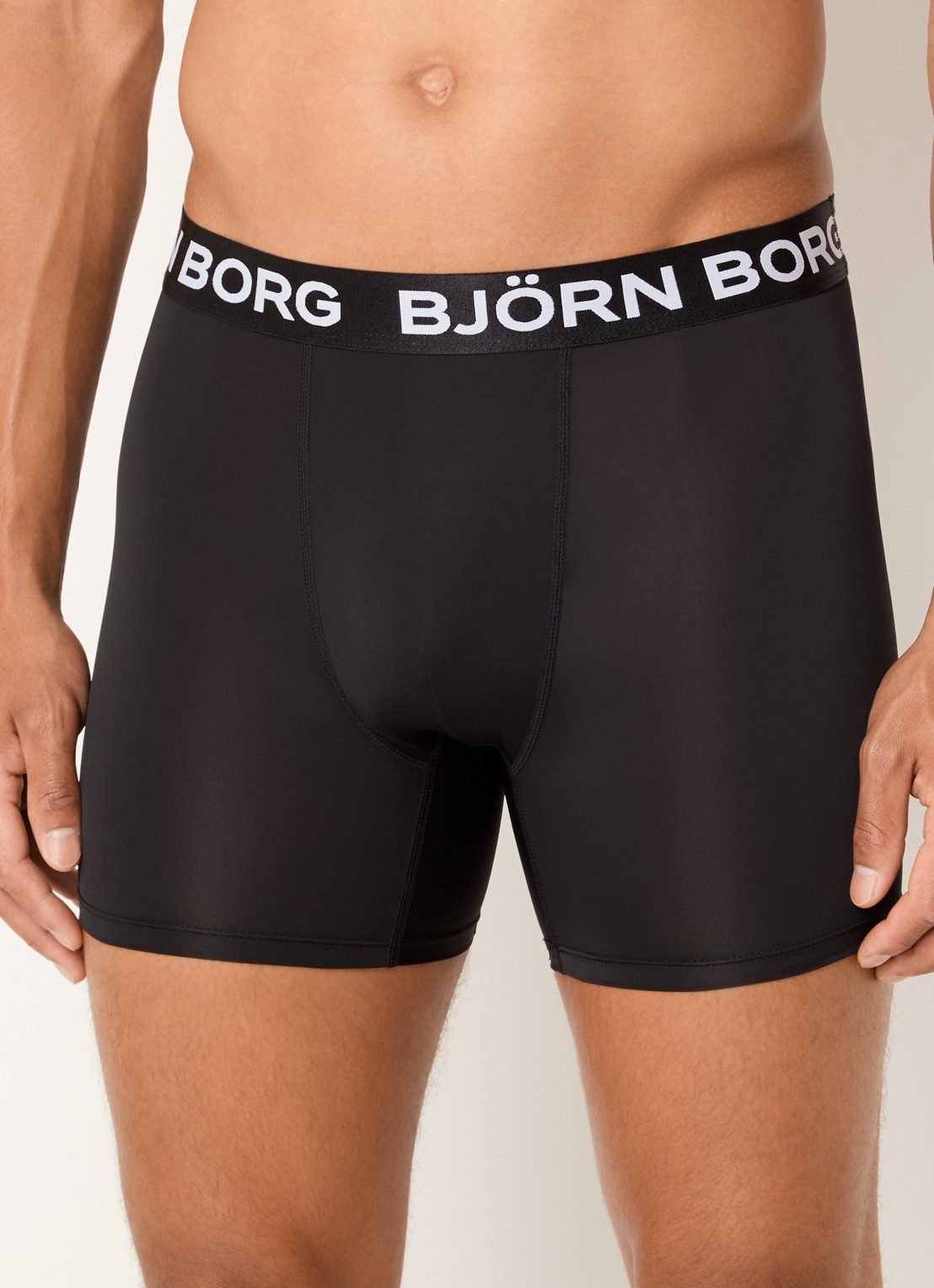 Björn Borg Sports Boxershorts met logoband in 5-pack - detail blauw