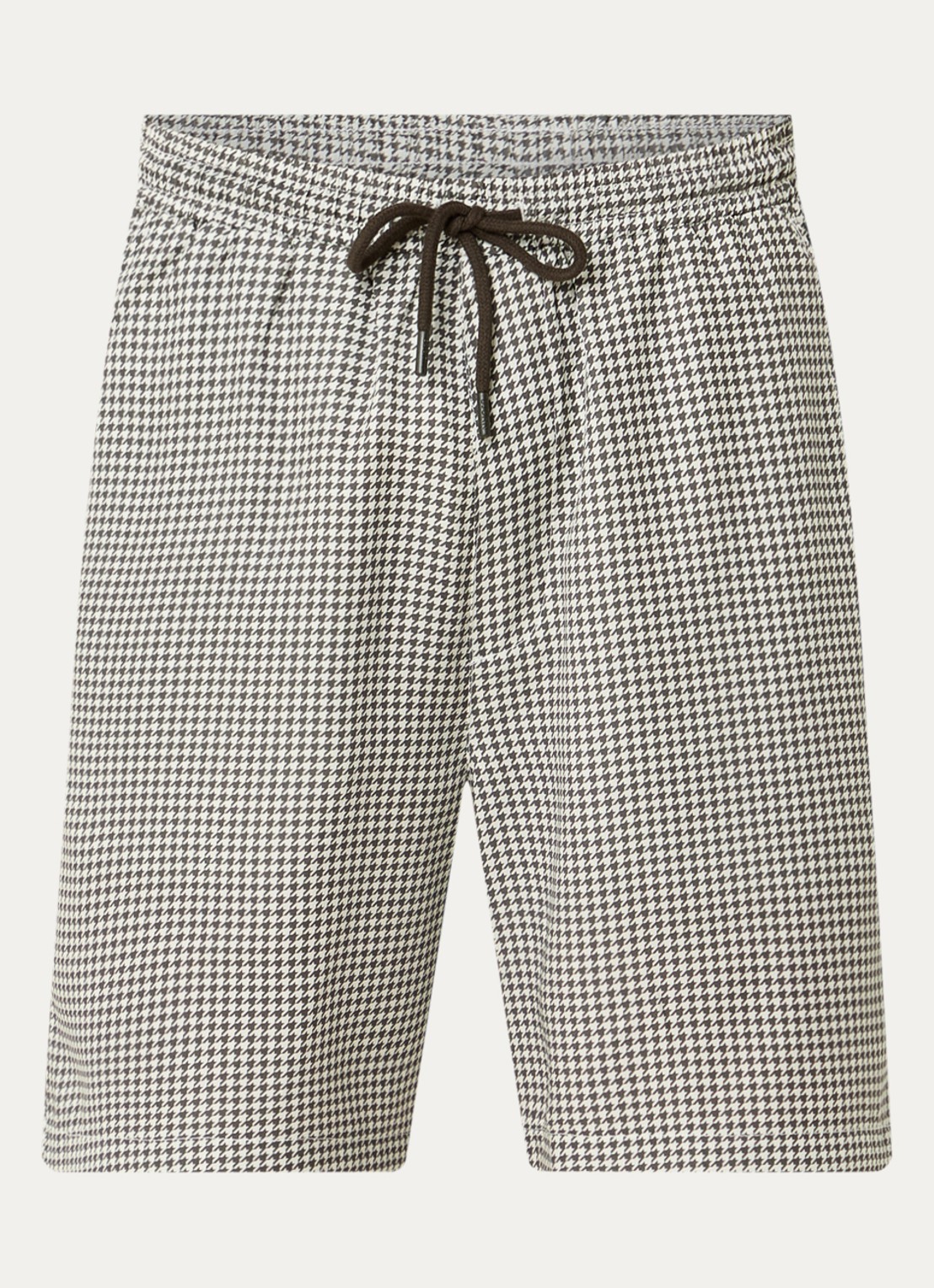 Björn Borg Straight fit korte broek met pied-de-poule dessin - voorkant mosgroen