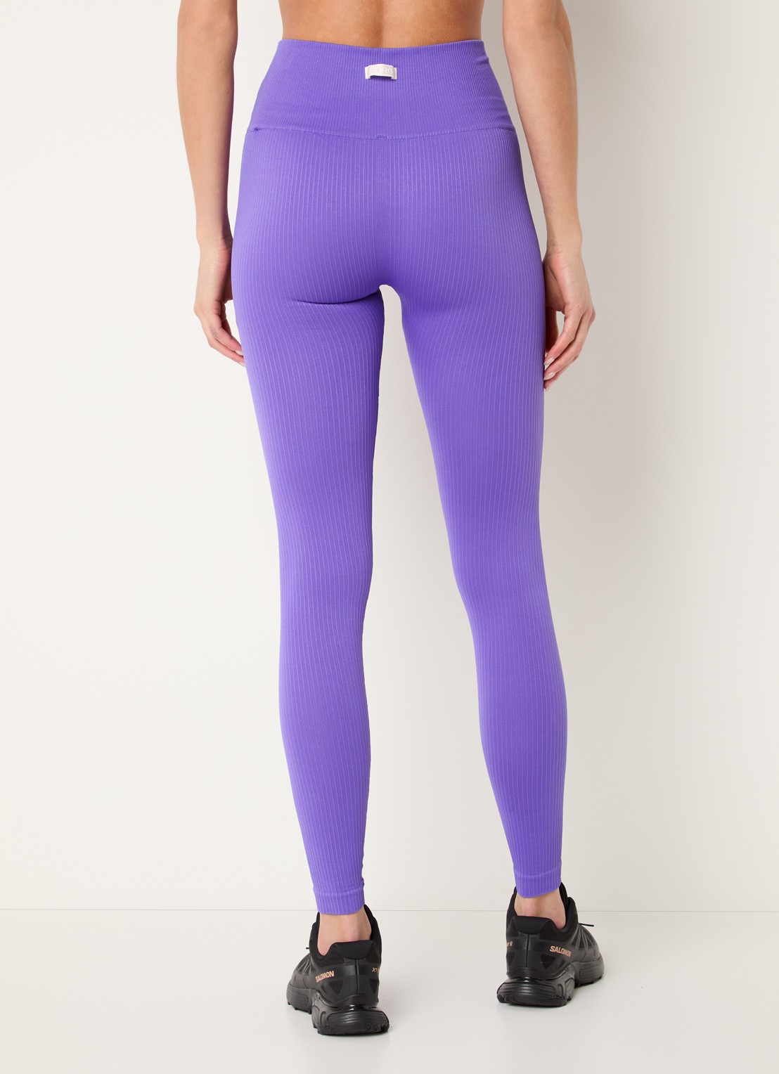 Björn Borg Studio high waist skinny fit rib trainingslegging - achterkant 3 violet