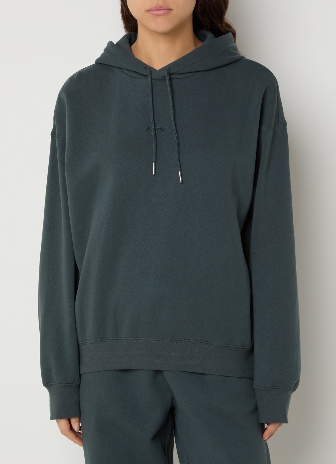 Björn Borg Studio hoodie met logo - detail 2 groen