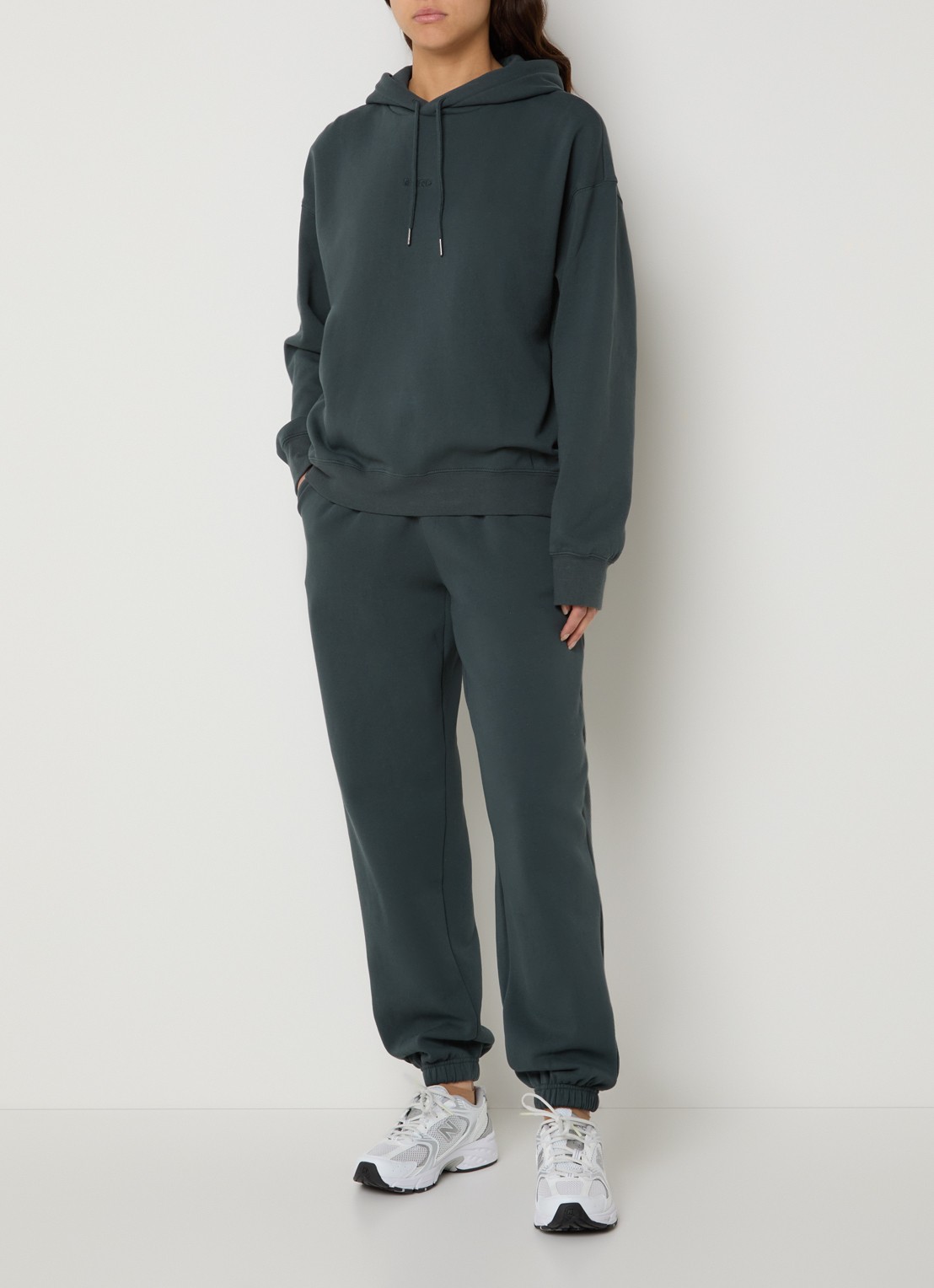 Björn Borg Studio hoodie met logo - voorkant 5 groen