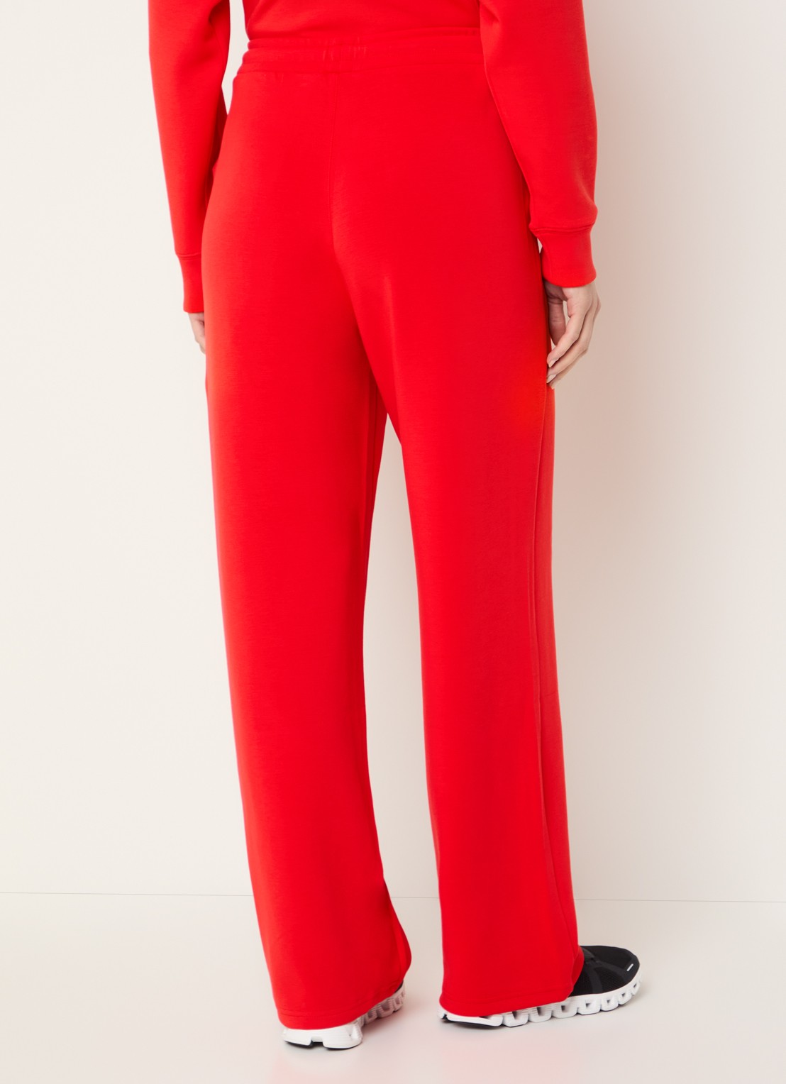 Björn Borg Studio Soft high waist loose fit jogginsbroek met logo - achterkant rood