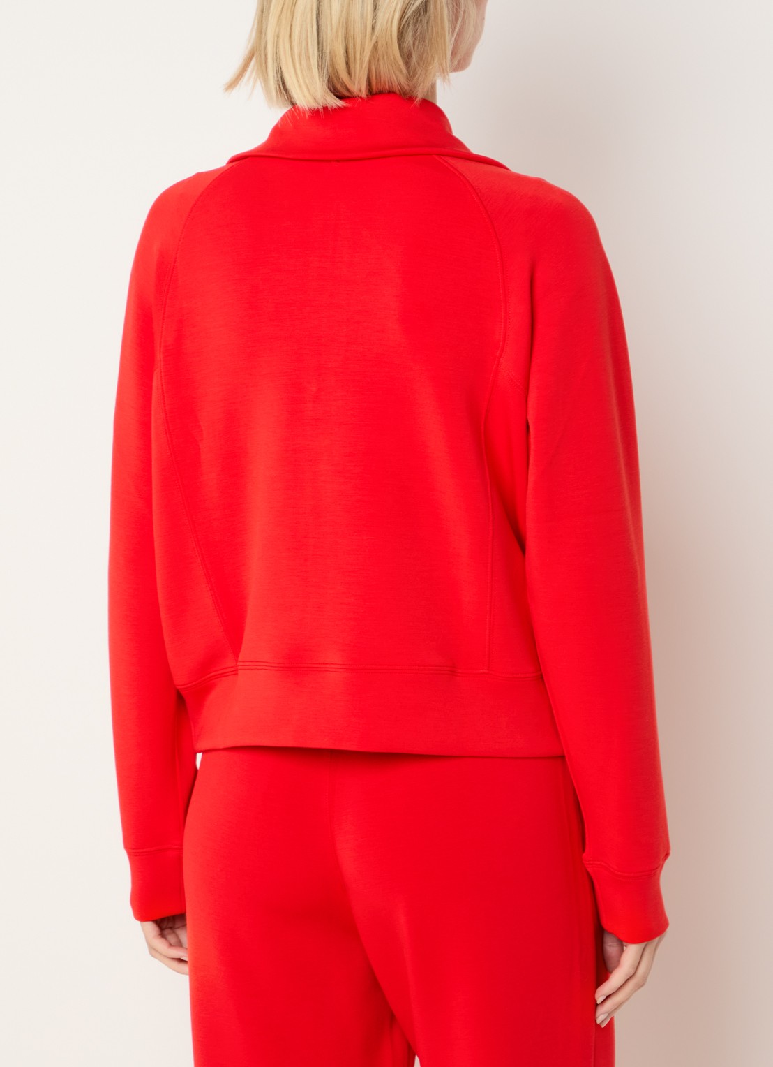 Björn Borg Studio Soft sweater met halve rits - achterkant 4 rood