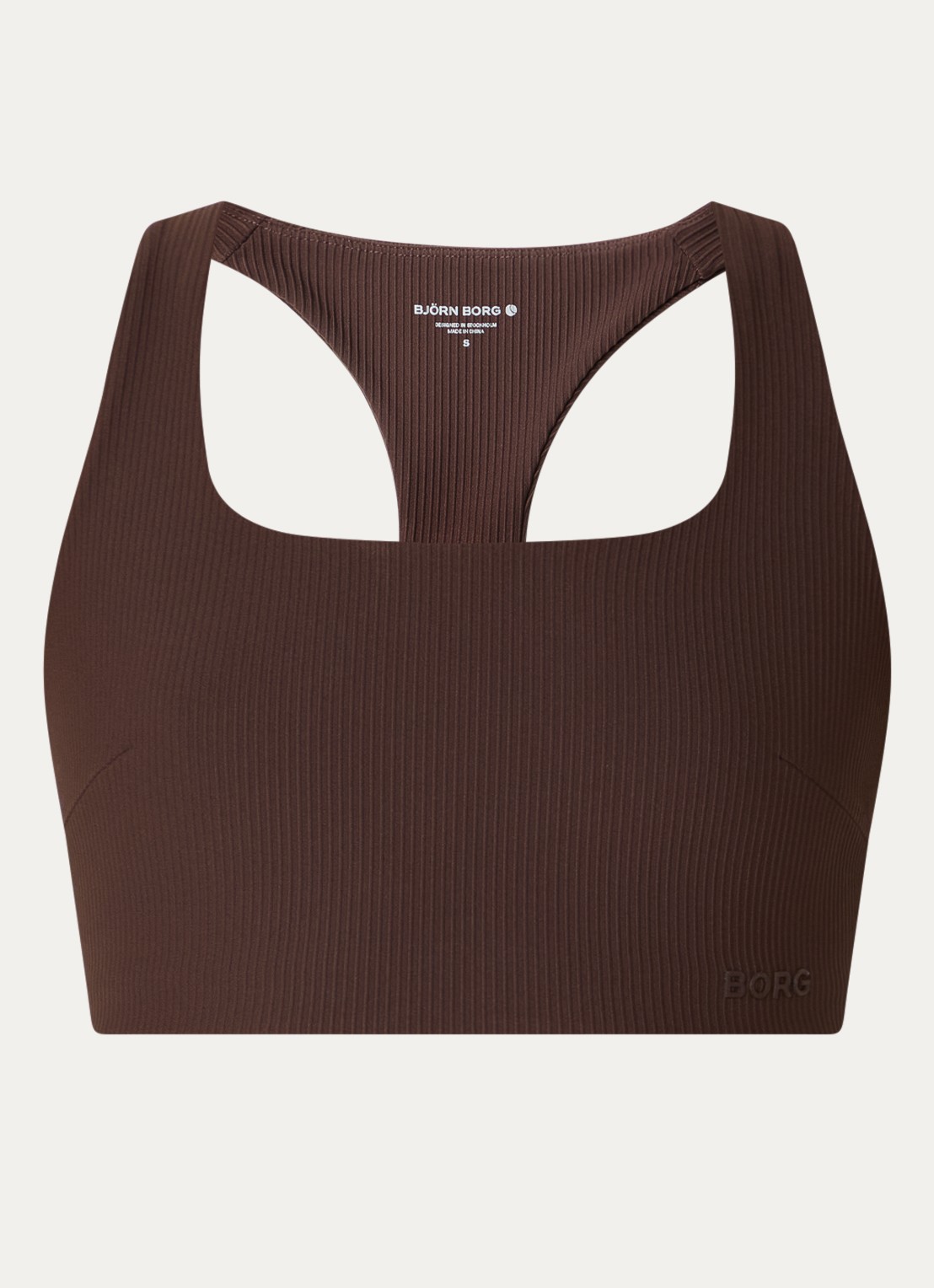 Björn Borg Studio sport bh met medium support - voorkant 2 bruin