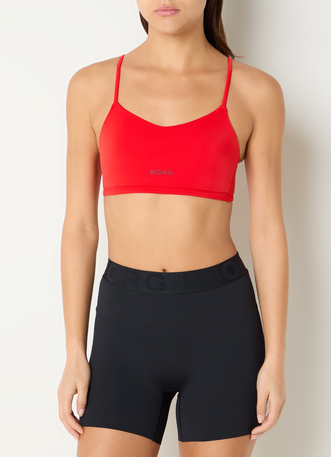 Björn Borg Studio sport bh met medium support - detail 4 rood