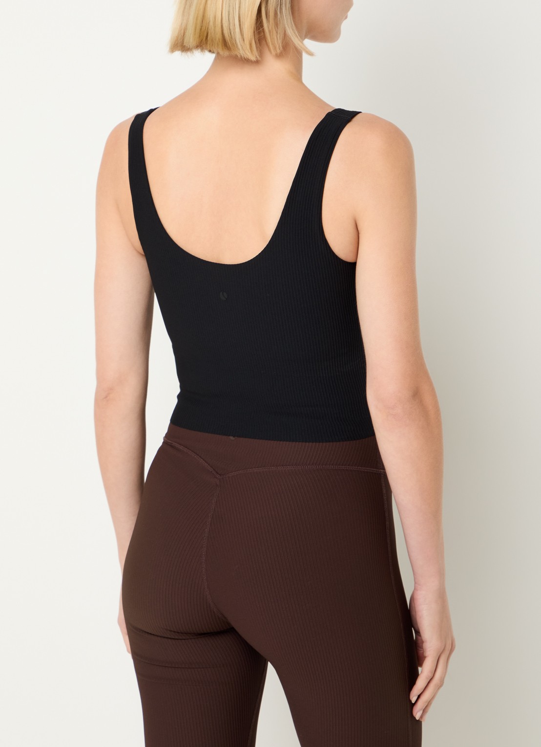 Björn Borg Studio sport bh met ribstructuur en medium support - achterkant zwart