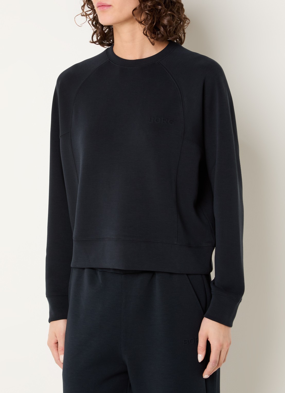 Björn Borg Sweater met logo - detail 4 zwart