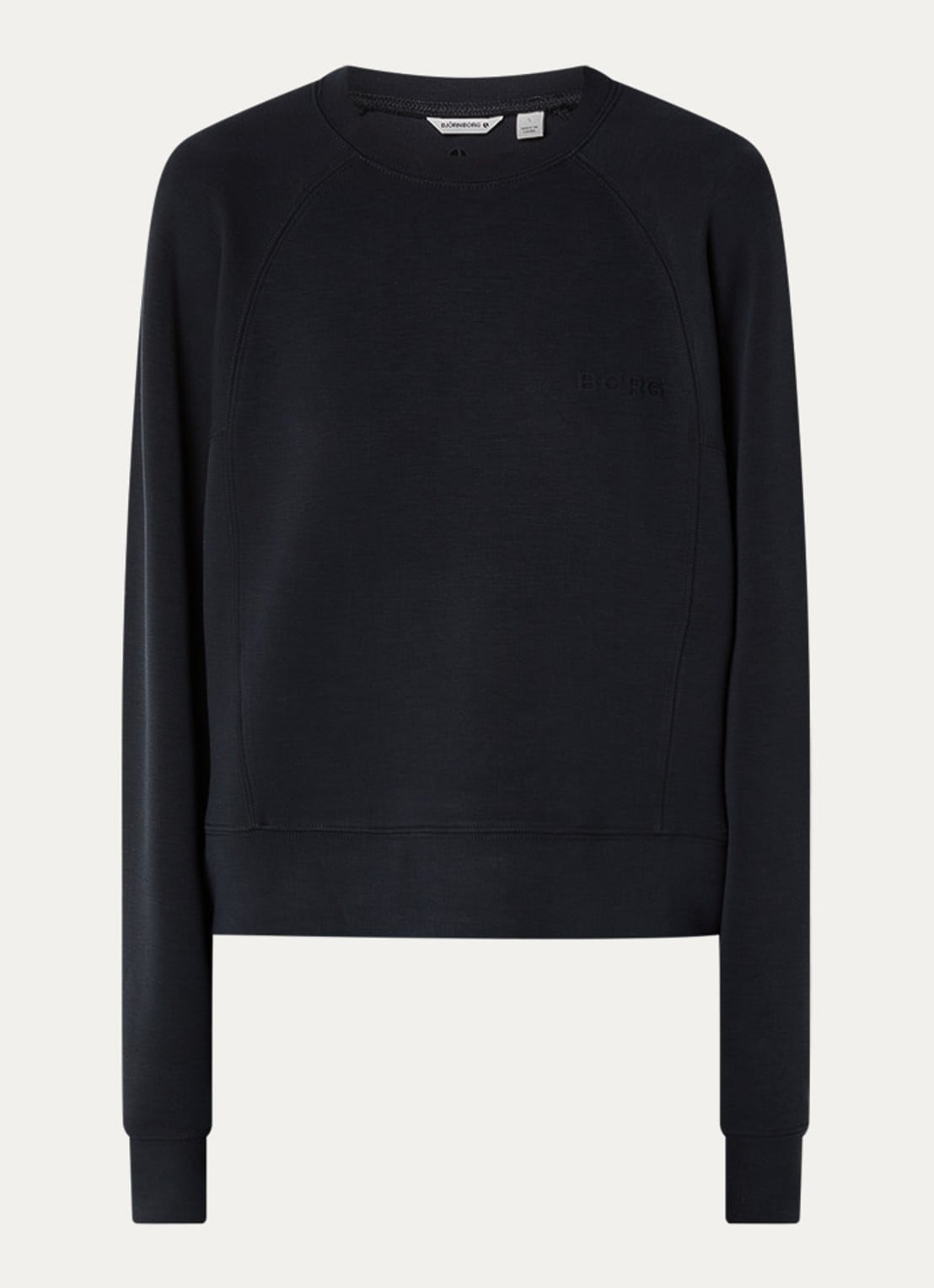 Björn Borg Sweater met logo - voorkant 2 zwart