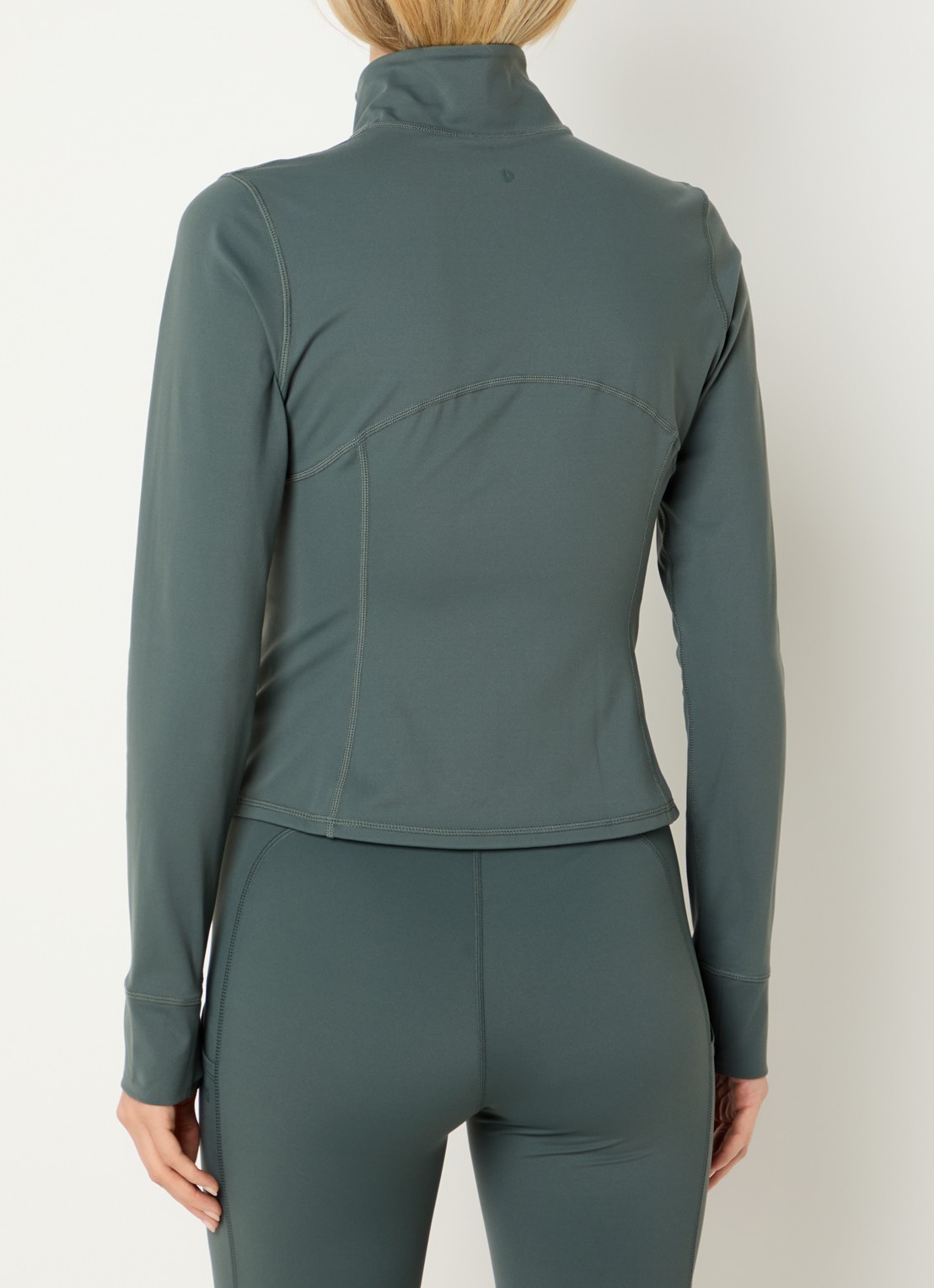 Björn Borg Sweatvest met logo en ritszakken - achterkant 4 groen