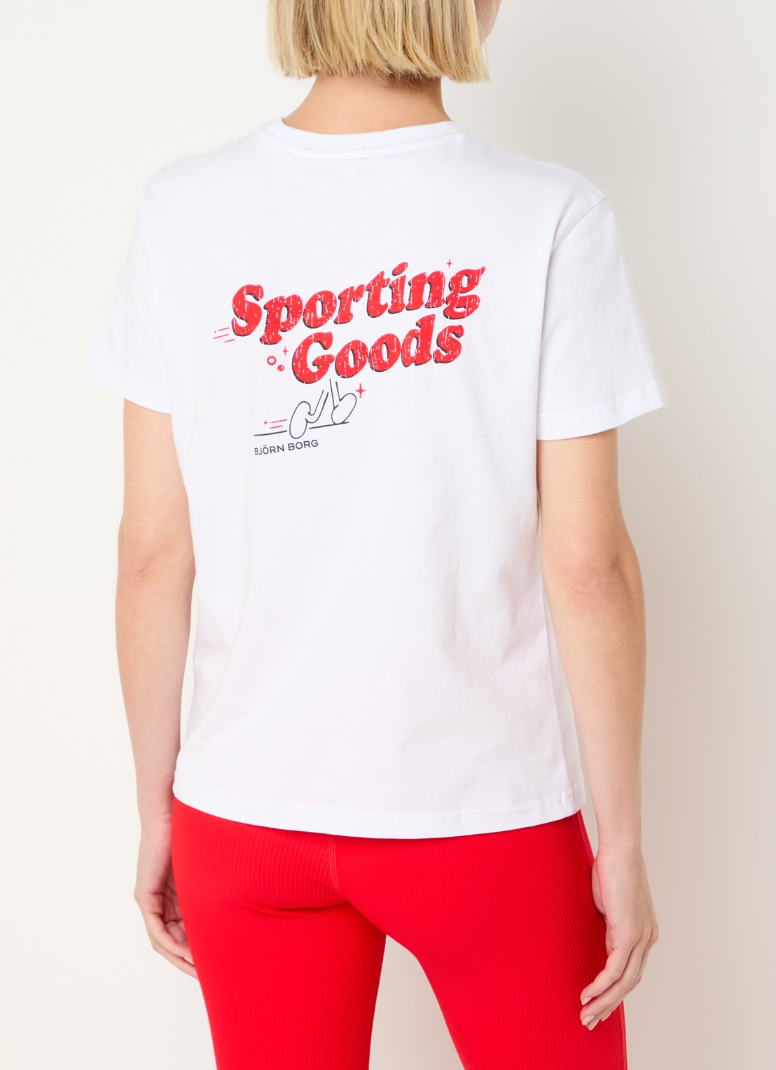 Björn Borg T-shirt met front- en backprint - detail 2 wit