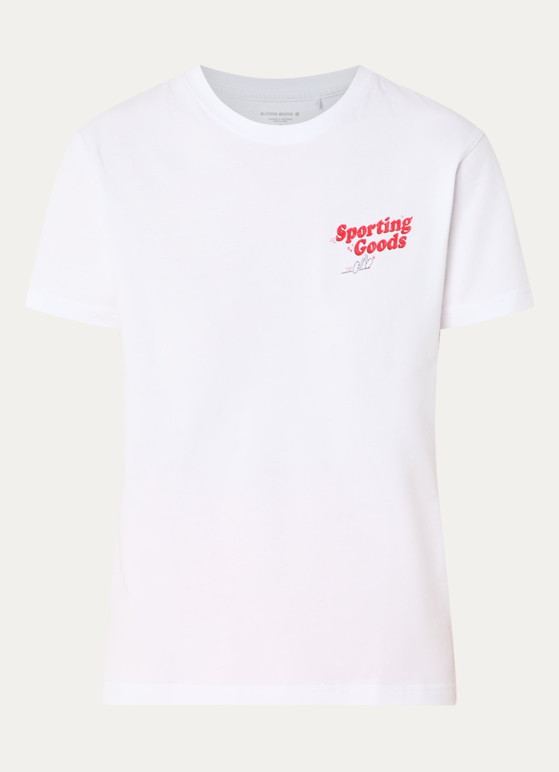 Björn Borg T-shirt met front- en backprint - voorkant 3 wit