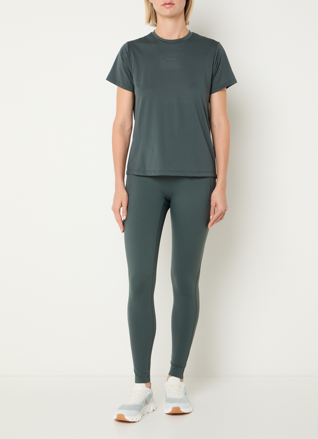 Björn Borg T-shirt met logo - voorkant 2 groen
