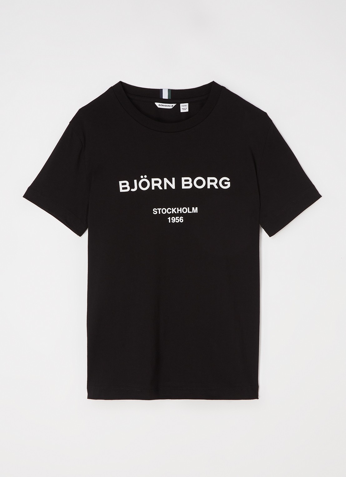 Björn Borg T-shirt met logoprint - voorkant zwart