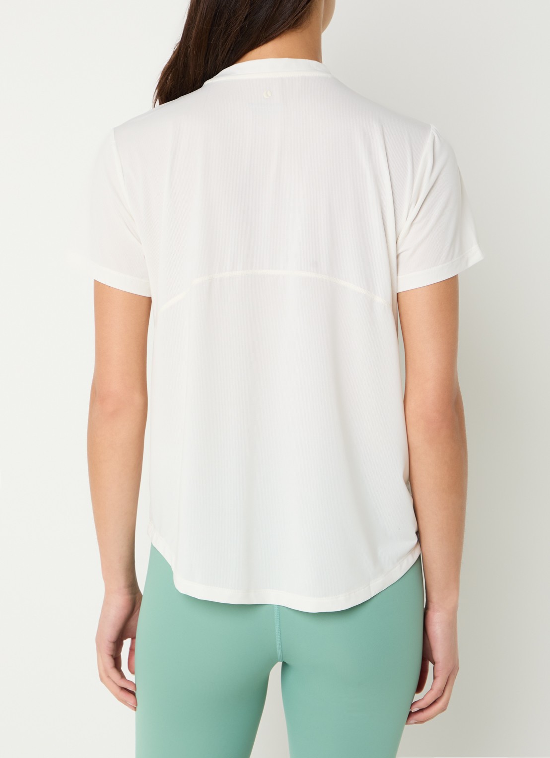 Björn Borg Trainings T-shirt met logo - achterkant ivoor