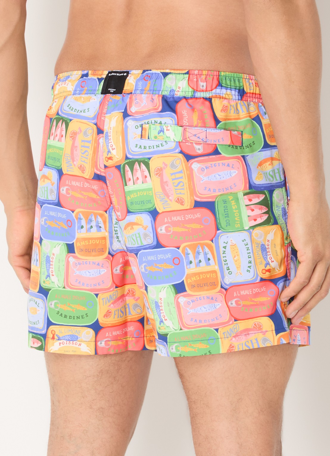 Björn Borg Zwemshort met print - achterkant blauw