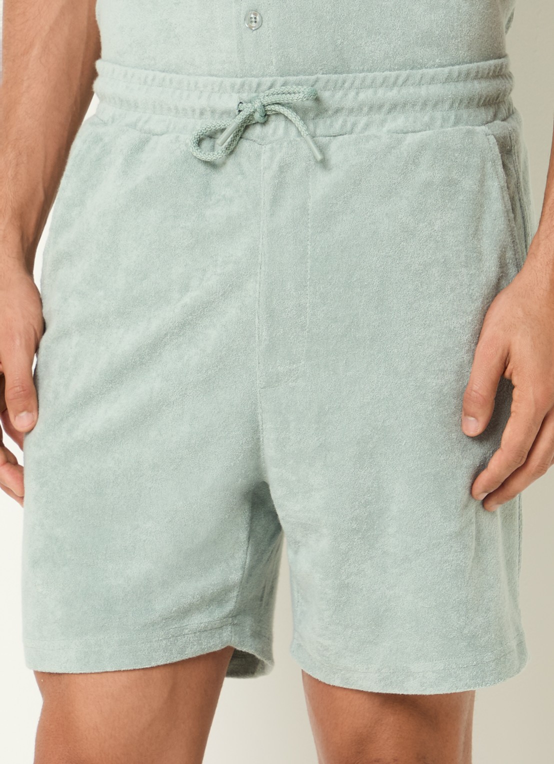 Björn Borg Zwemshorts van badstof - detail mint