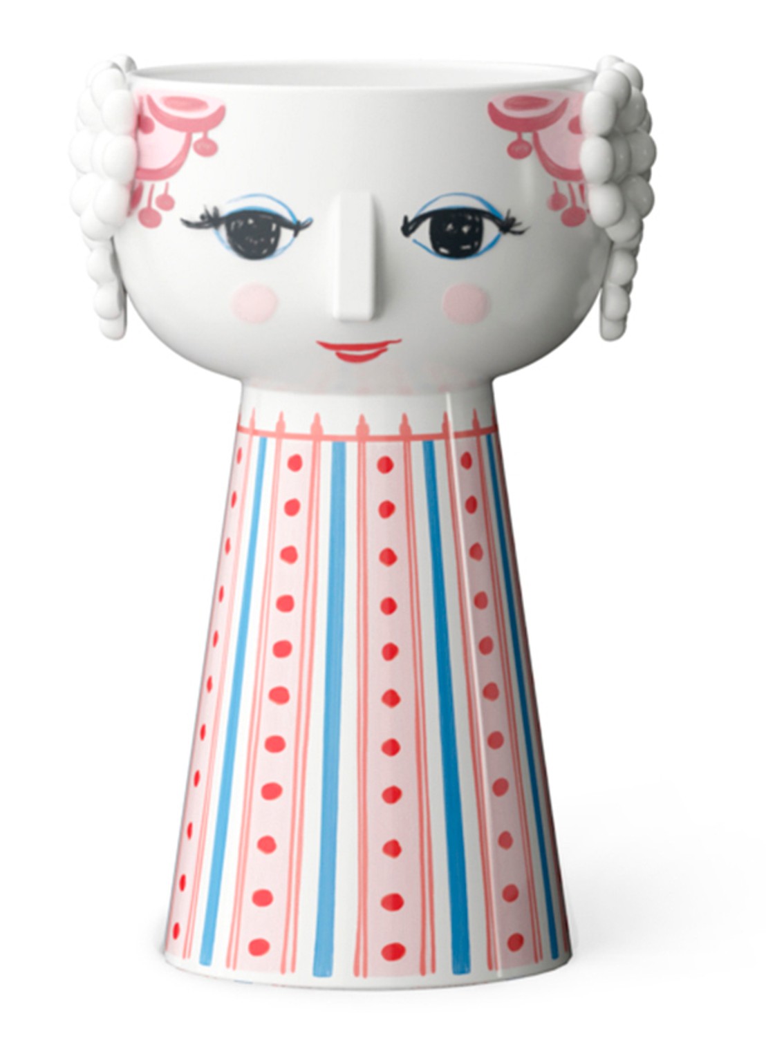Bjørn Wiinblad Eva kandelaar 14 cm - detail roze