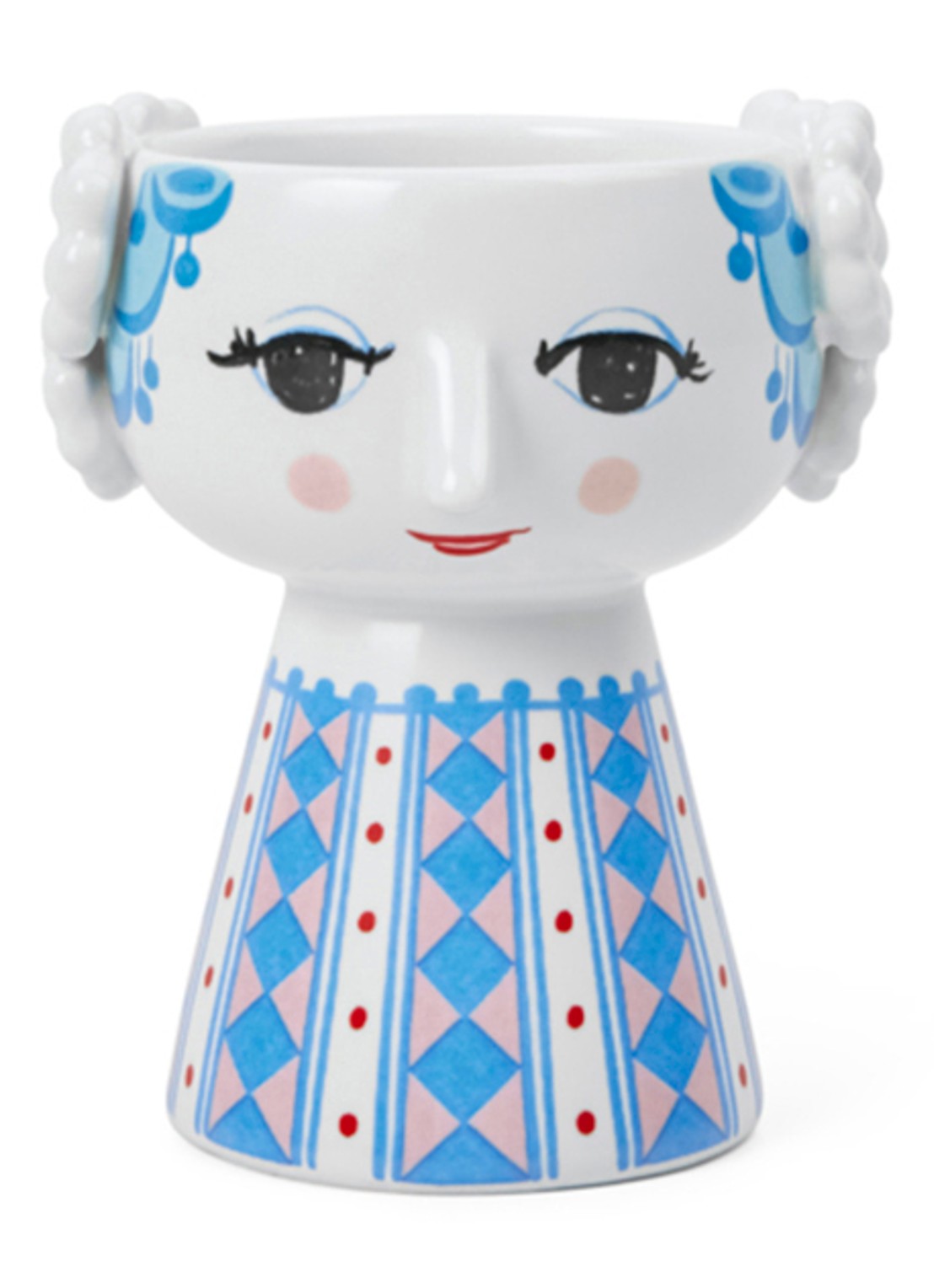 Bjørn Wiinblad Eva kandelaar 9.5 cm - detail blauw