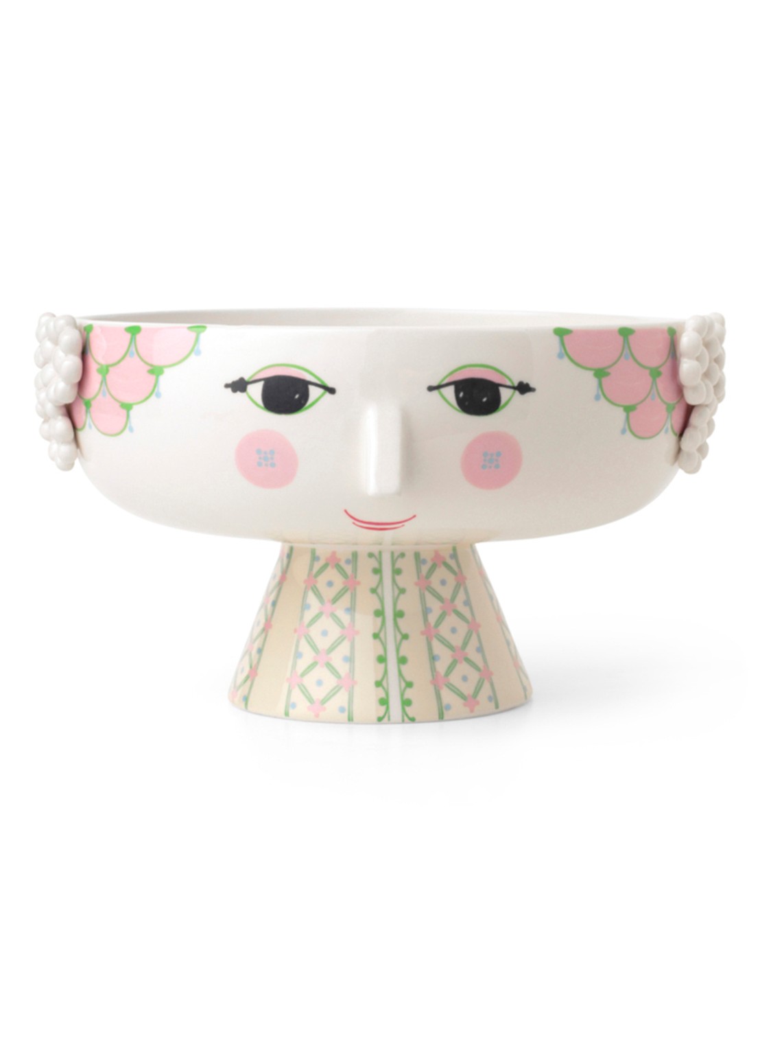 Bjørn Wiinblad Eva schaal 24 cm  - voorkant 7 roze