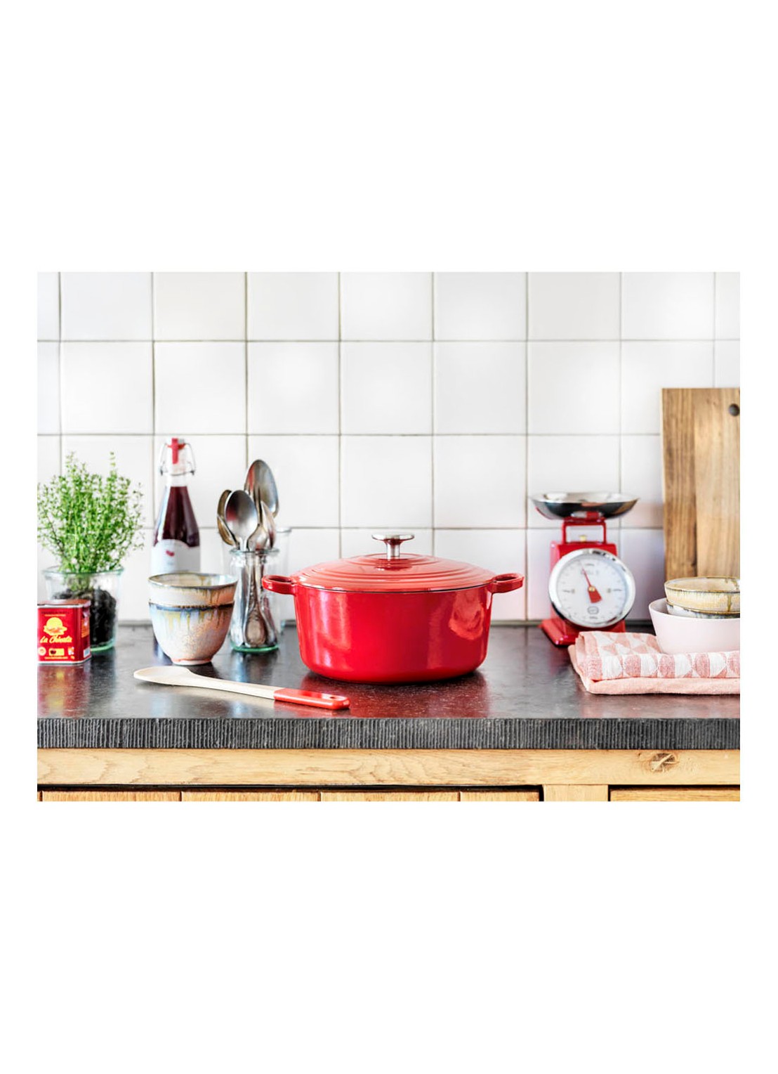 BK Bourgogne braadpan Ø28 cm - voorkant 6 steenrood