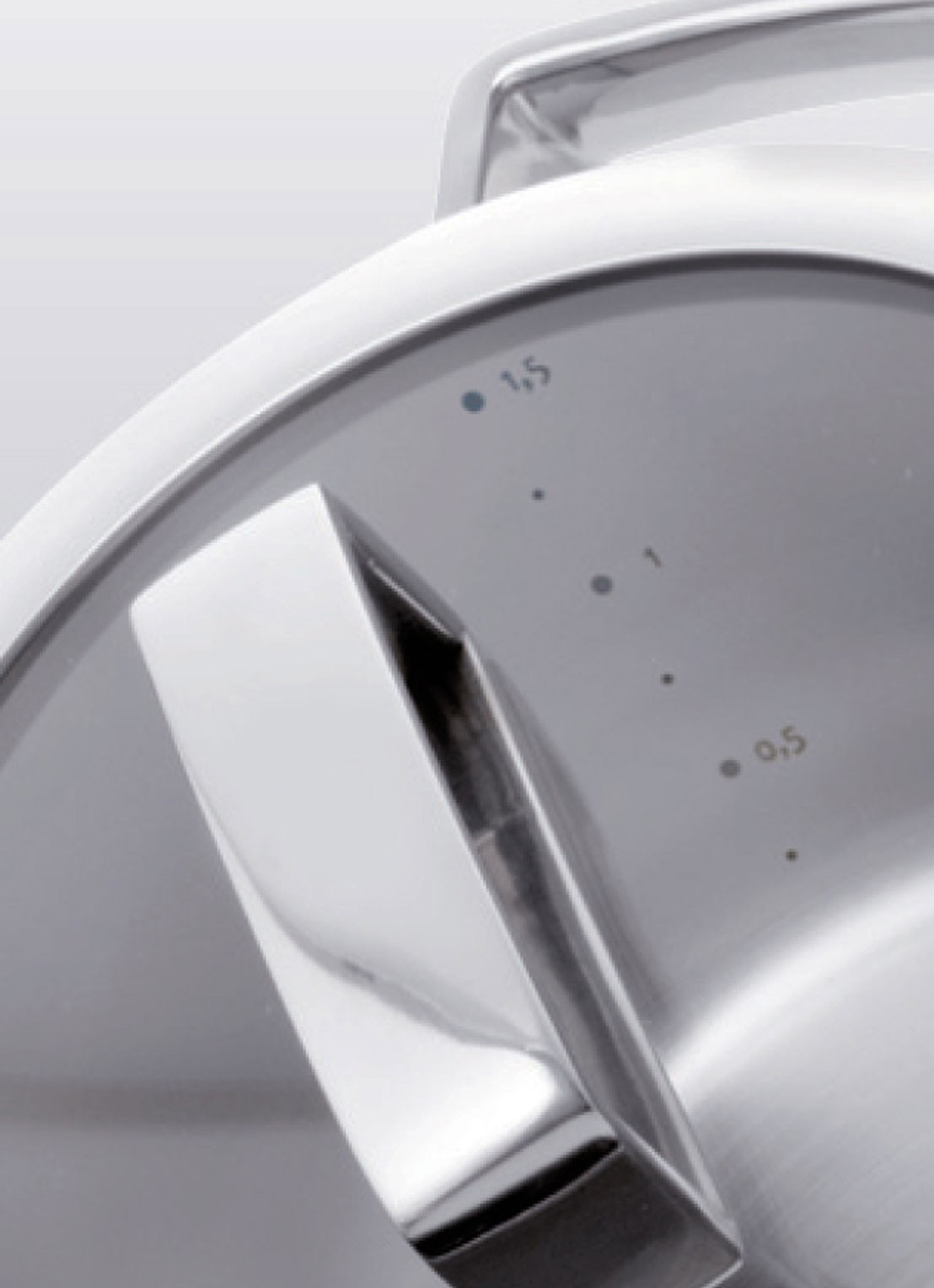 BK Conical Deluxe soeppan Ø24 cm - detail zilver