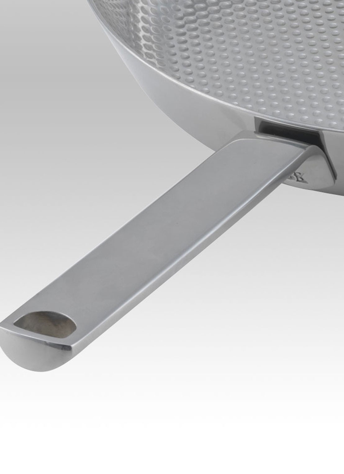 BK Conical Deluxe wokpan Ø30 cm - detail 3 zilver