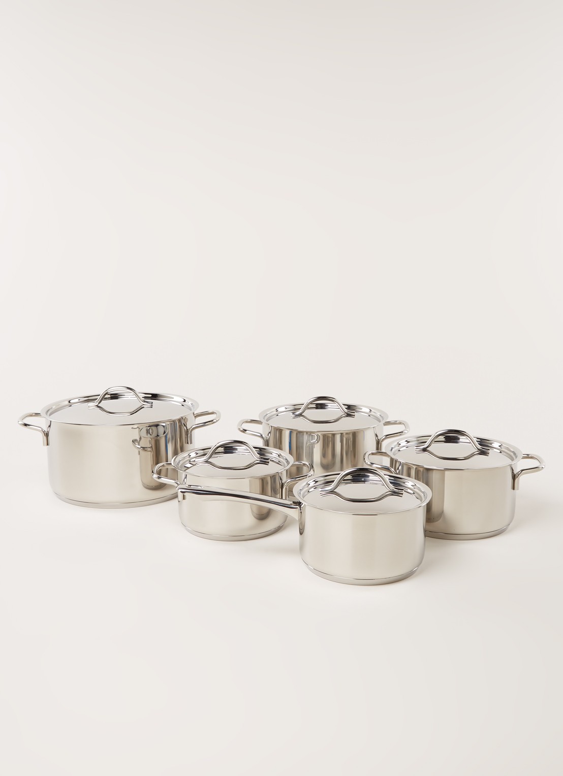 BK Profiline pannenset 5-delig - voorkant 3 zilver