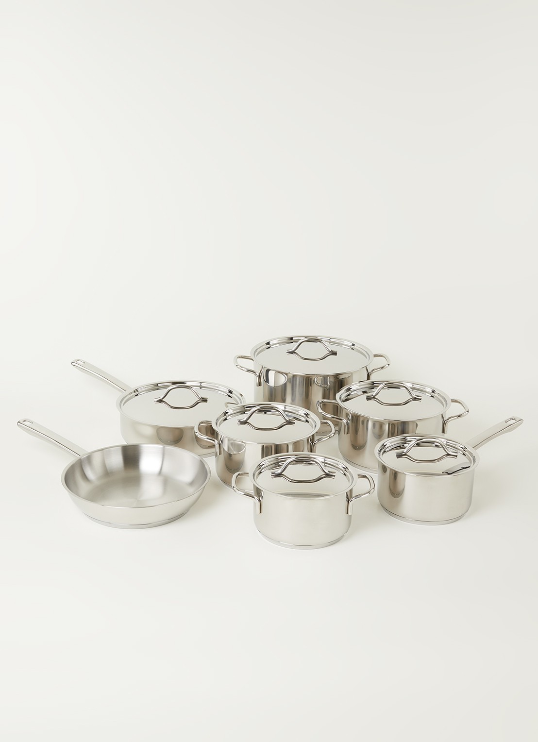BK Profiline pannenset 7-delig - voorkant 6 zilver