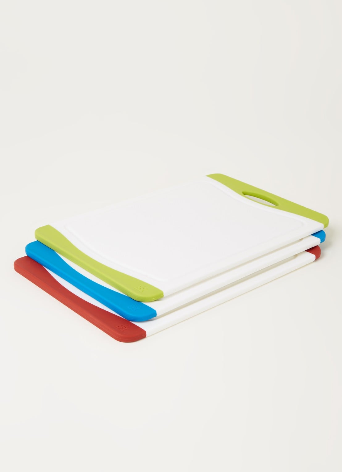 BK Universele snijplank 25 x 36 cm set van 3 - voorkant 2 wit