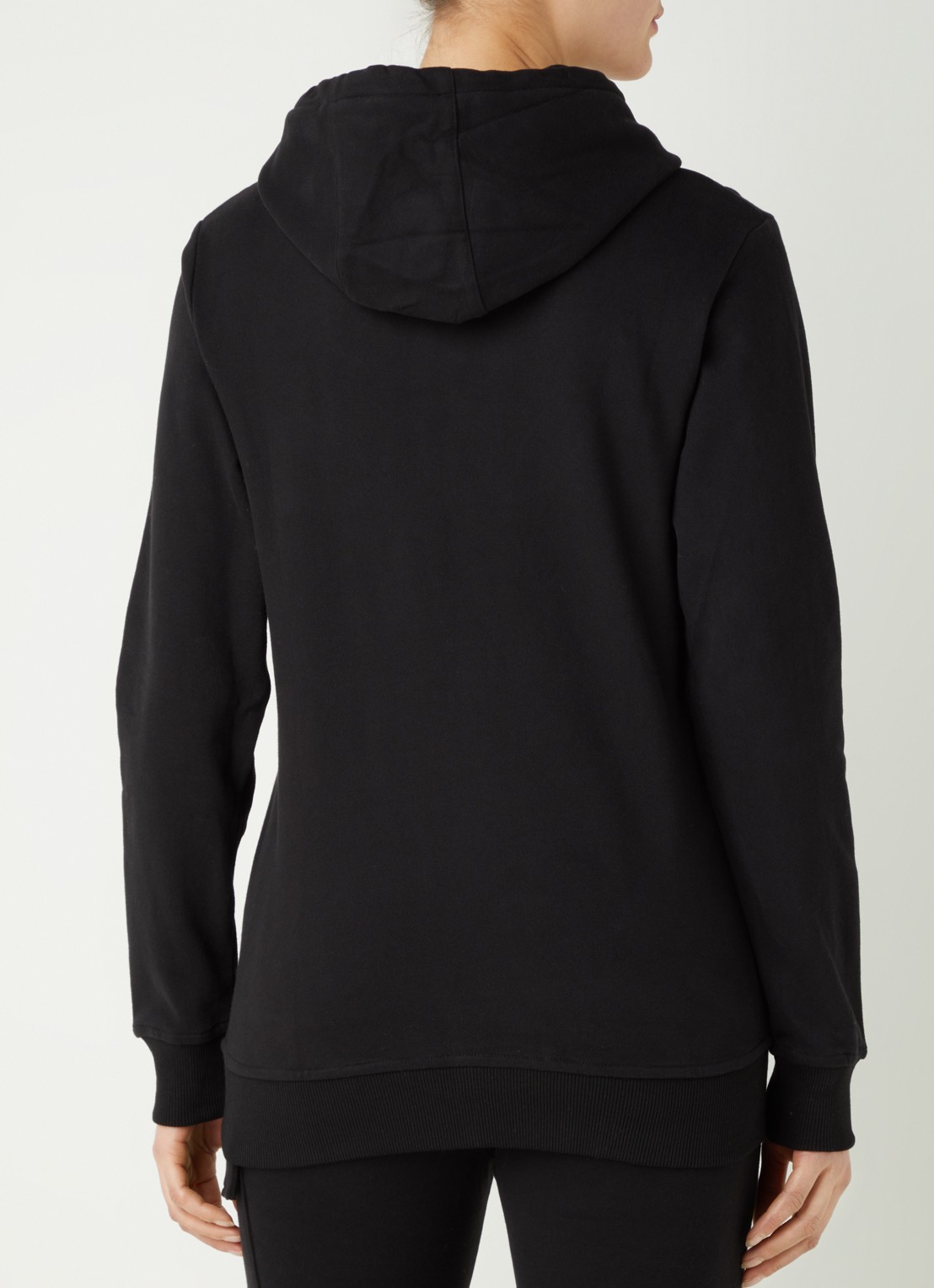 Black Bananas Hoodie met steekzakken en logoborduring - achterkant zwart