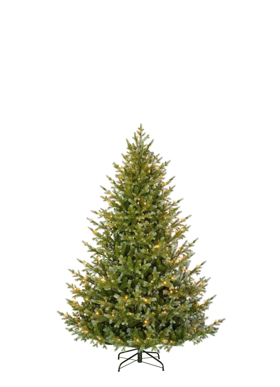 Black box Ardley kunstkerstboom met LED verlichting 155 cm - voorkant 4 groen
