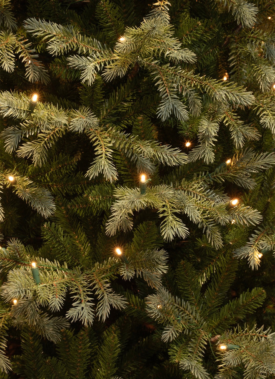 Black box Ardley kunstkerstboom met LED verlichting 185 cm - voorkant 2 donkergroen