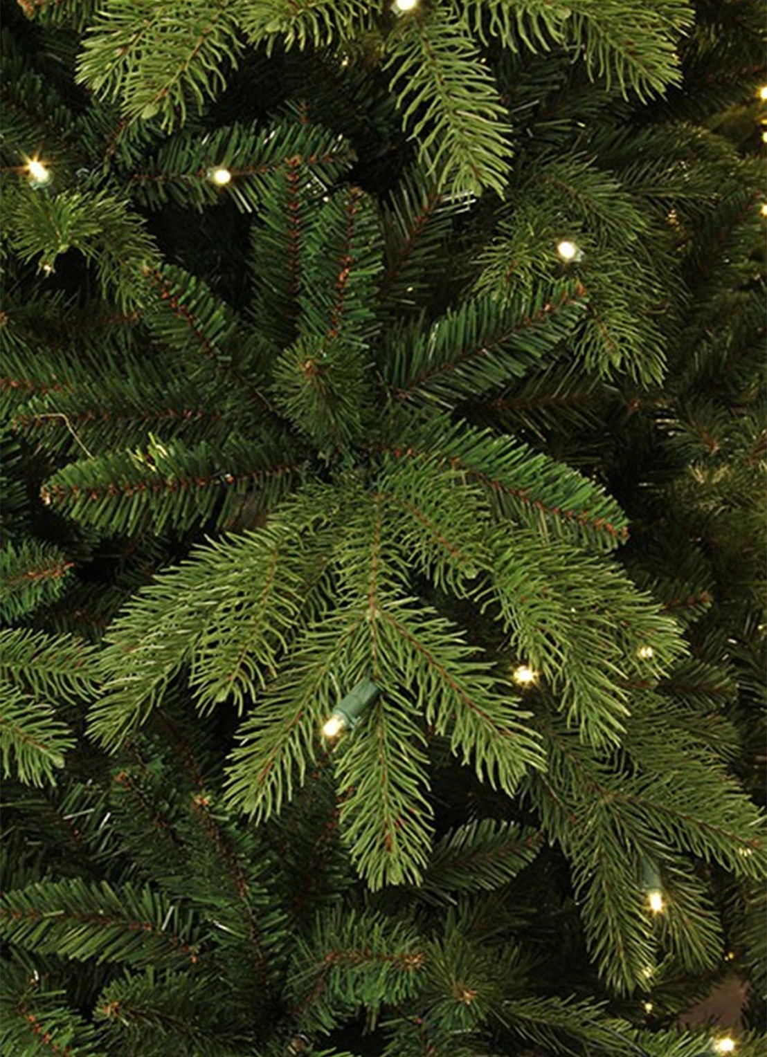 Black box Brampton kunstkerstboom met LED verlichting 185 cm - detail 4 donkergroen