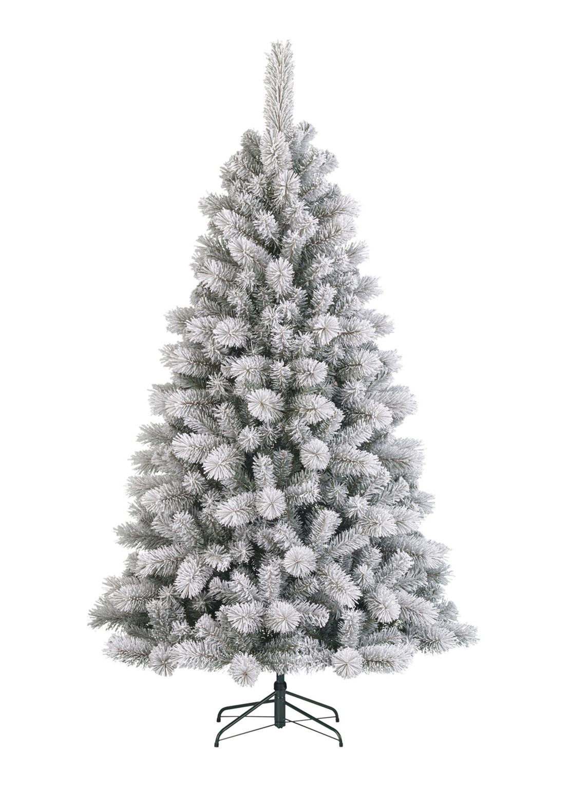 Black box Brantford kunstkerstboom met LED verlichting 155 cm - voorkant groen