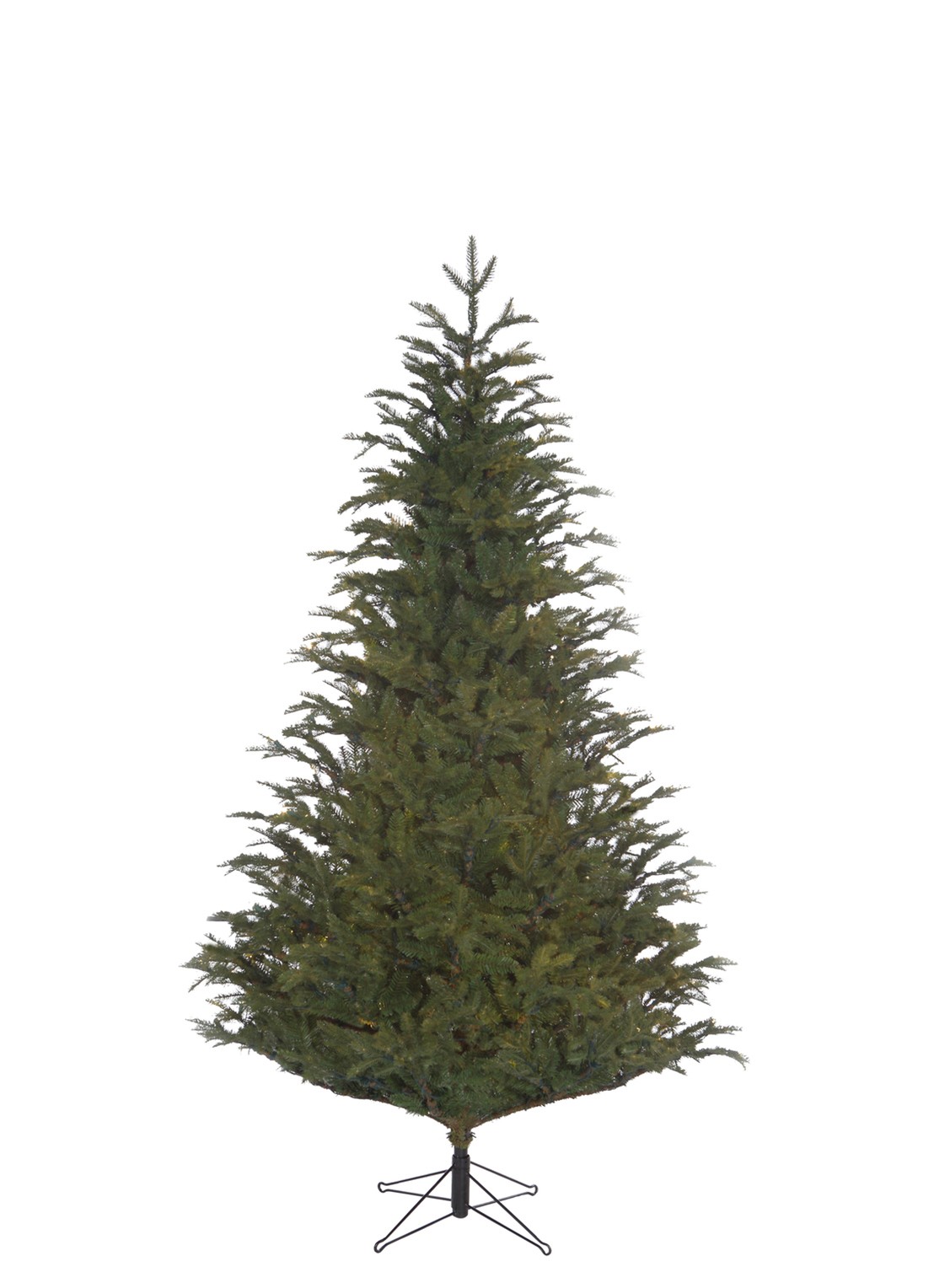 Black box Frasier kunstkerstboom met LED verlichting 185 cm - voorkant 4 groen